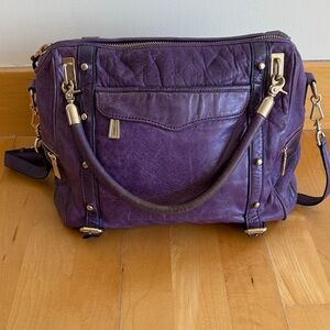 Rebecca Minkoff Purple Shoulder Bag with Gold Accents